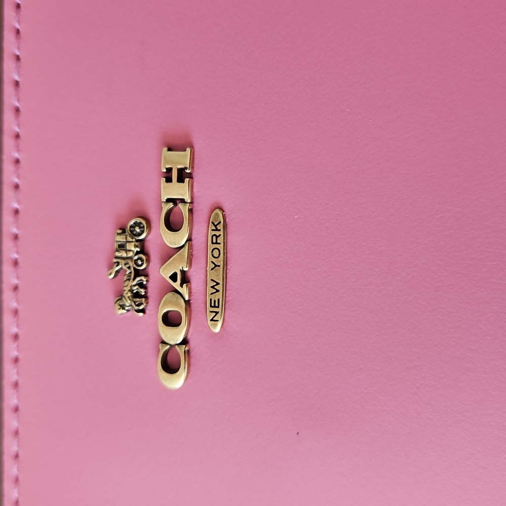 Coach Slim Smooth Pink Leather Wallet - Picture 2 of 14